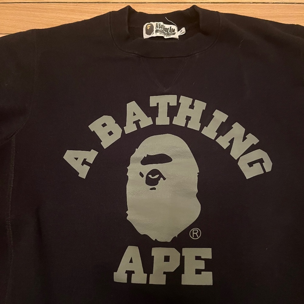 Bathing ape black boys sweatshirt